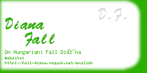 diana fall business card